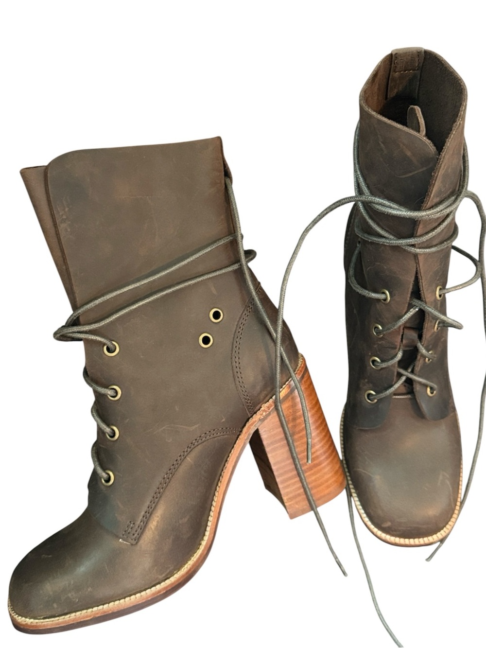 Brown Heeled Juneau Jeffrey Campbell Ankle Boots - Picture 3 of 17